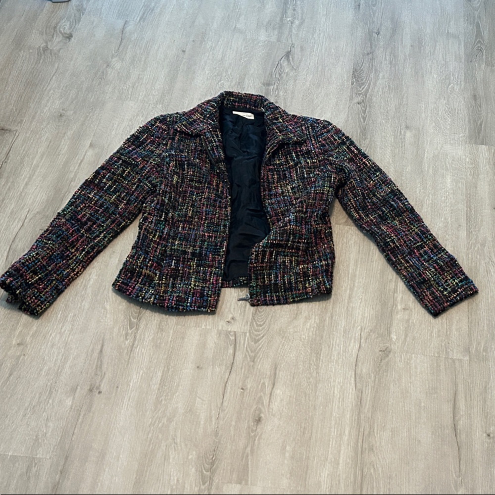 Coldwater Creek Vibrant Tweed Jacket